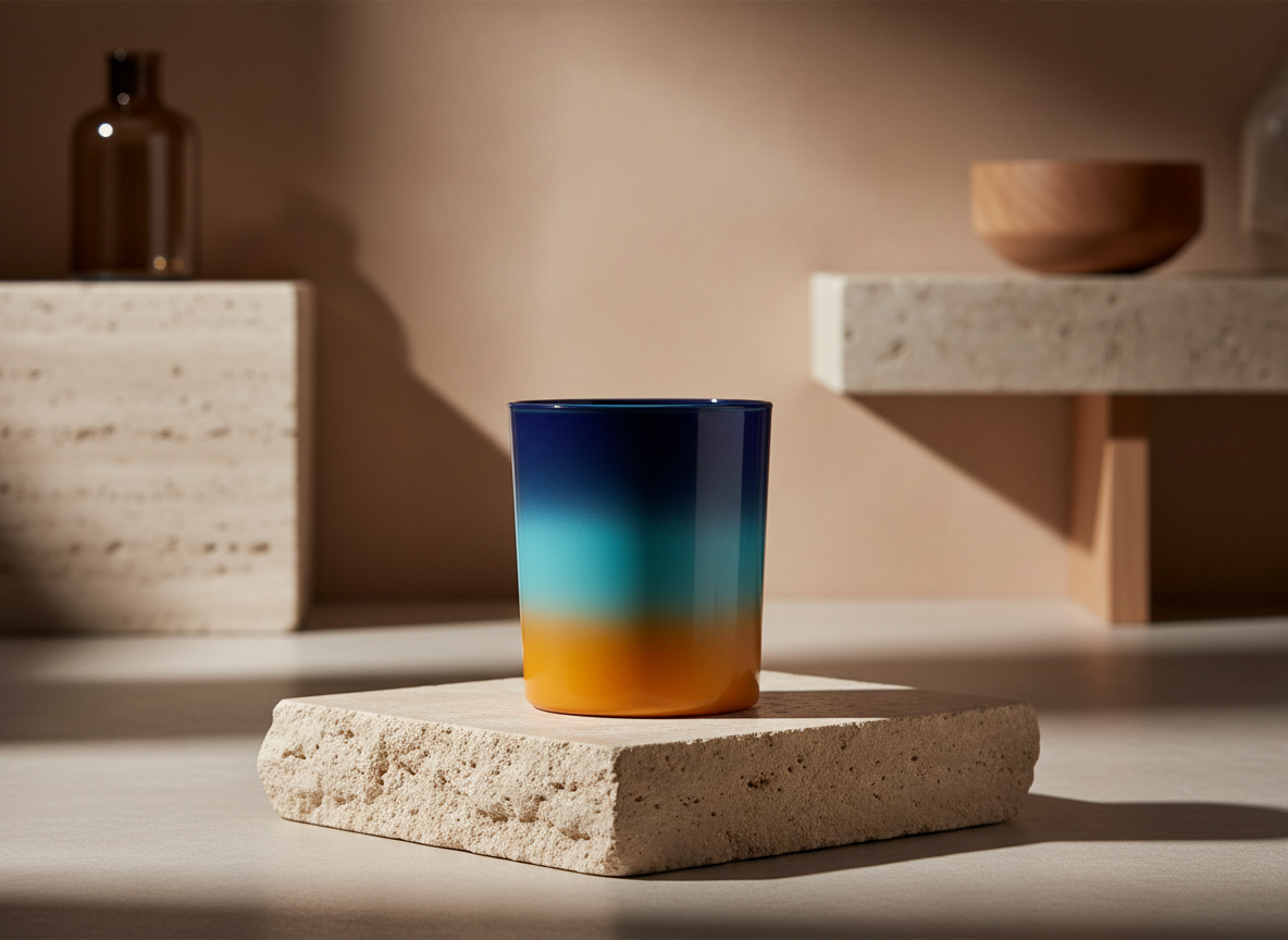 Three-colour ombré candles
